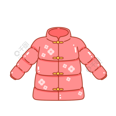 卡通手绘东北棉服棉袄线条插画矢量装饰元素模板免费下载_eps格式_2000像素_编号40709919